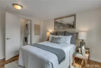 Another view of Bedroom #1. Low maintenance floors throughout.