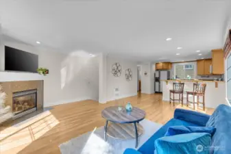 Living room to kitchen