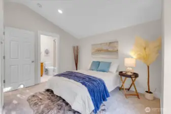 Spacious primary bedroom