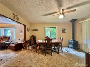 Dining Room w/ Wood Stove