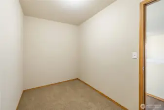 Upper-level oversized storage closet