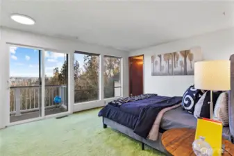Primary bedroom on the east side to get all the view