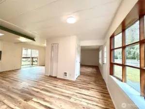 Dining and living areas.  Additional pantry