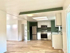 Kitchen with new appliances and cabinets