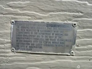 Mobile home plate, West side