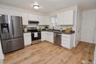 Virtually staged Kitchen