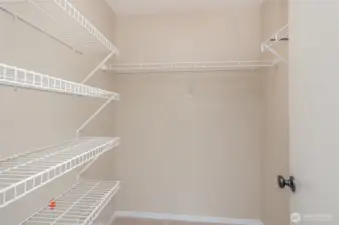 Primary bedroom boasts a walk-in closet.