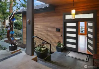 Totally undated mid century modern home with architectural   "wow" factors throughout.