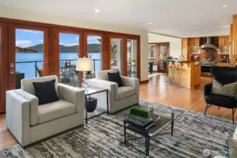 This wide open floor plan lives large with seamless transitions between all living spaces.
