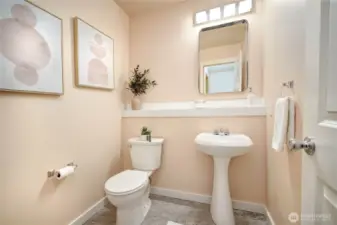 Updated main-level half bath