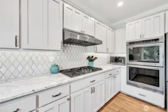 Upgraded appliances & plenty of storage for the Chef.