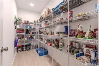 Pantry is located next to the Garage Door!