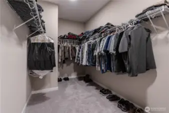 Plenty of closet space in the Primary Closet