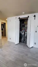 Barn Door Closet for laundry room