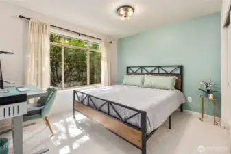 Guest bedroom with King sized bed