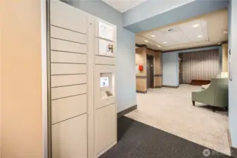 Lobby with package locker
