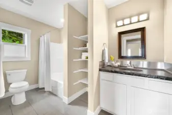 Hall bathroom on first lower level