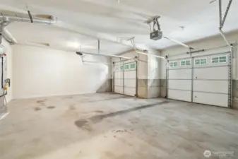 Two-car garage.