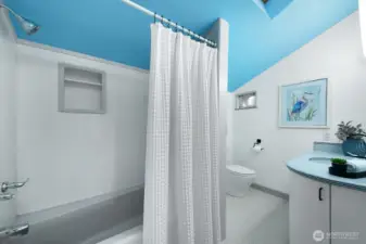 Nicely refurbished with a big tub.