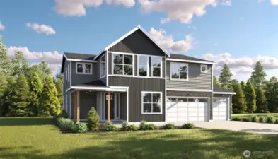 Image is a rendering. Photographs are for illustrative purposes only. Features, finishes, interior/exterior colors, landscaping and floorplan shown may vary from actual homes built.