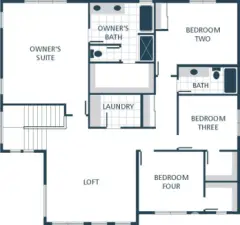 Image is a rendering. Photographs are for illustrative purposes only. Features, finishes, interior/exterior colors, landscaping and floorplan shown may vary from actual homes built.