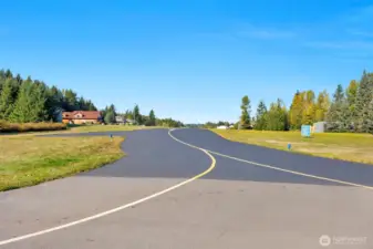 Taxi to the runway on the “Airplane Only” roads.