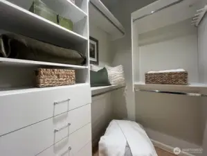 The other side of the Primary bedroom walk-in closet.