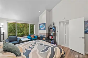 Private Primary Suite w/seating area & fireplace