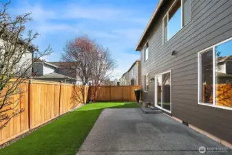 Backyard fully fenced