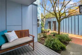 Covered patio off entry