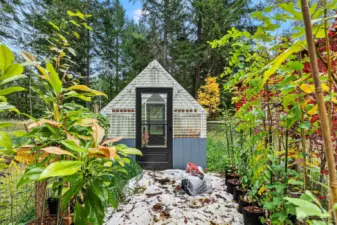 Greenhouse area, fenced in to keep the deer out.  Grow your vegetables, flowers and trees worry free.