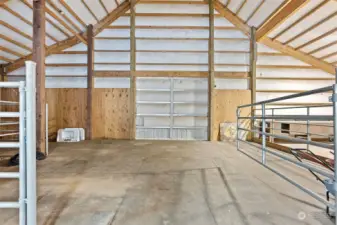 Interior of the barn