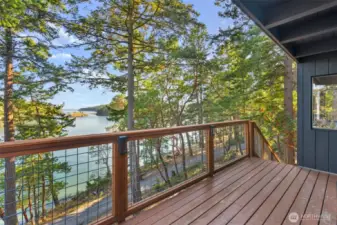 Ocean view from deck. Makes a great place to BBQ and relax while taking in the view.
