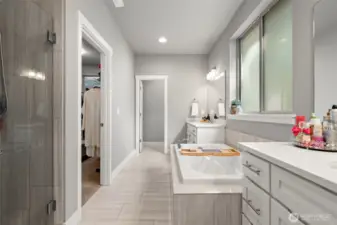 Large en-suite includes a MASSIVE walk in closet