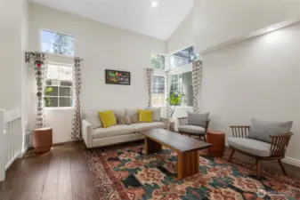 Vaulted ceilings provide great feeling of space and light!