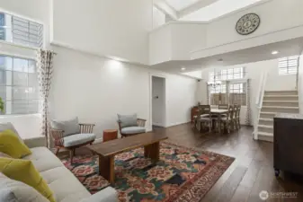 Vaulted ceilings provide great feeling of space and light!
