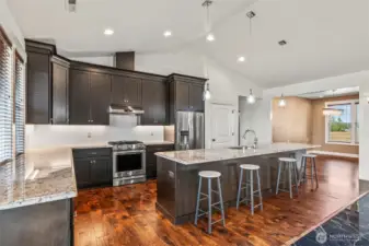 Beautiful counter tops with stainless steel appliances