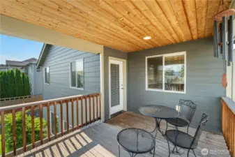 Covered patio off of Master