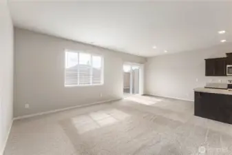 Family room & dining space.
