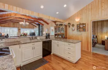 Delightful mix of knotty pine touches and quality modern appointments.