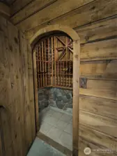 This wine cellar boasts authentic Tuscan charm!