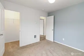 Second bedroom has a walk-in closet.