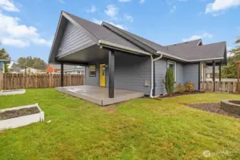 Large covered deck on the South side gets all the afternoon sunshine.