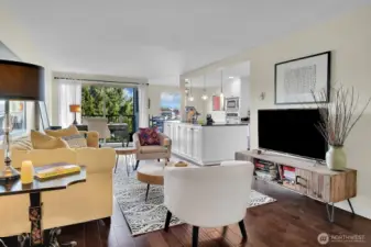 A beautifully updated home with engineered hardwoods, updated kitchen, and lots of windows to take in the views!