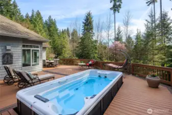 Relax & unwind in the swim-spa after a long day.