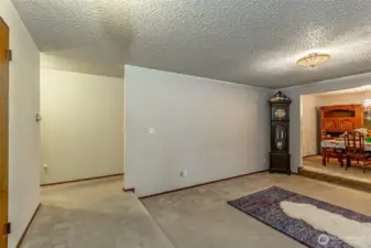 Right to the Living and dining room