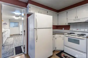 Kitchen leading to Utility room
