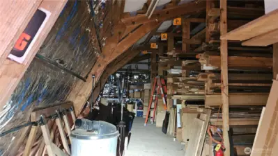 Garage loft storage area