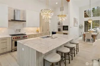 Custom wood grained cabinetry and wood acrylic finish provides abundant storage.