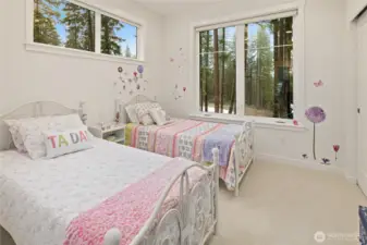 Main level 2nd bedroom is served by its own Mitsubishi wall mounted heat pump.